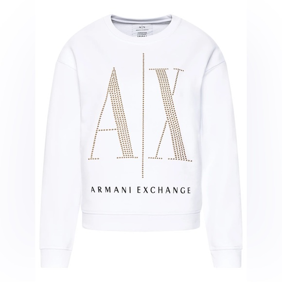 armani exchange white ,Gold sweatshirt - Picture 3 of 13
